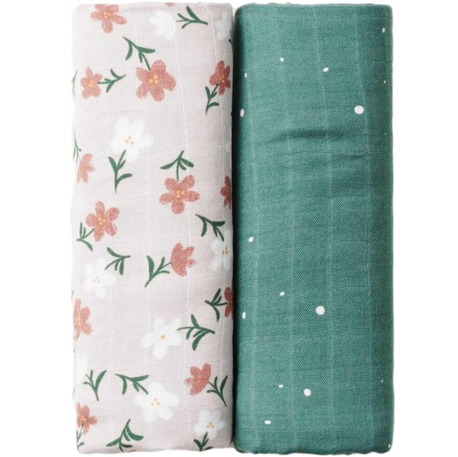 Muslin Swaddle Blankets - Pack of 2 - Starry/Floral/Stripes