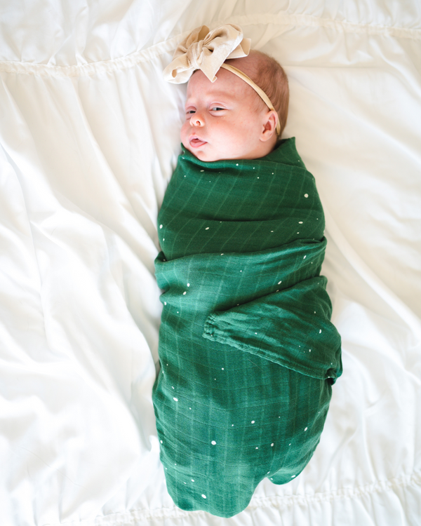 Muslin Swaddle Blankets Pack of 2 Starry Floral Stripes