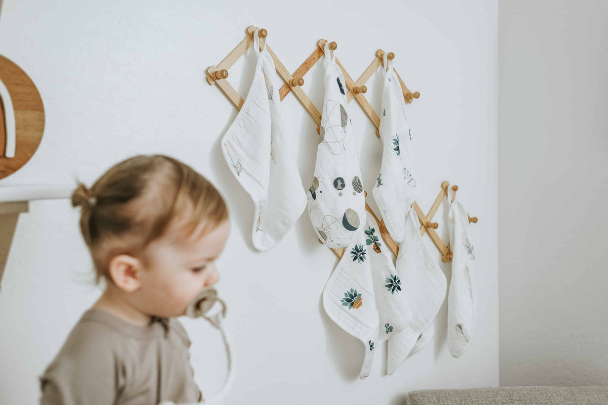 Muslin Washcloths Feathers/Galaxy/Succulents