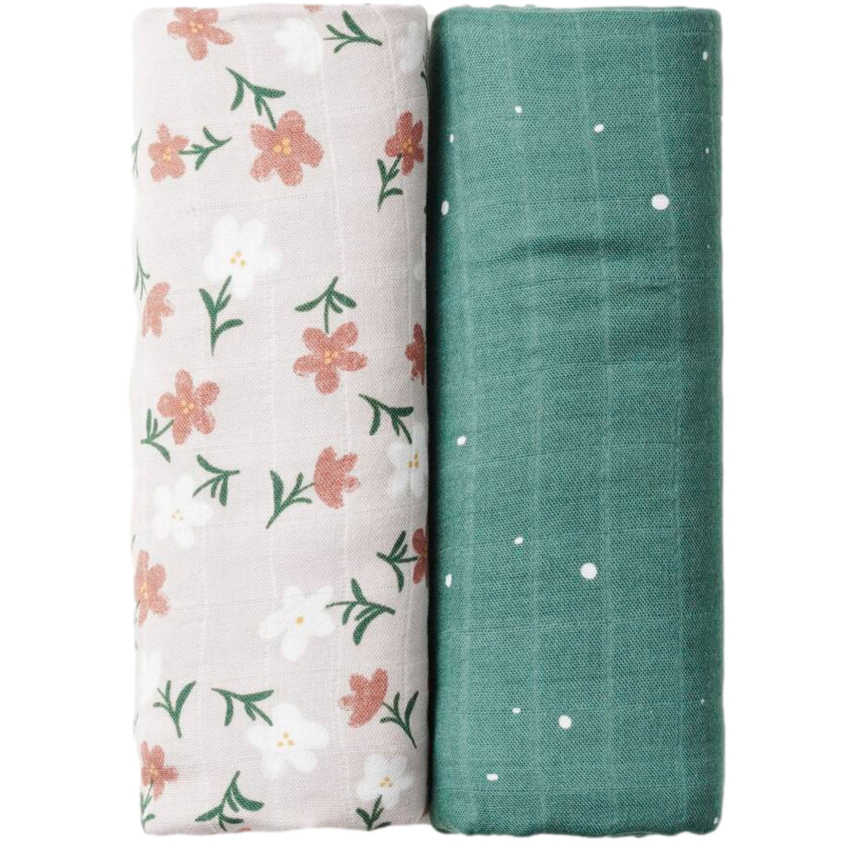 Muslin Swaddle Blankets - Pack of 2 - Starry/Floral/Stripes