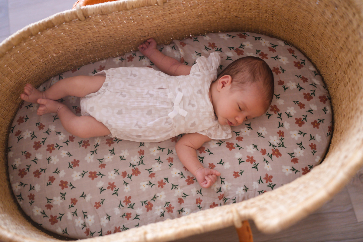 Fitted Crib Sheet - Floral - Canada Stock
