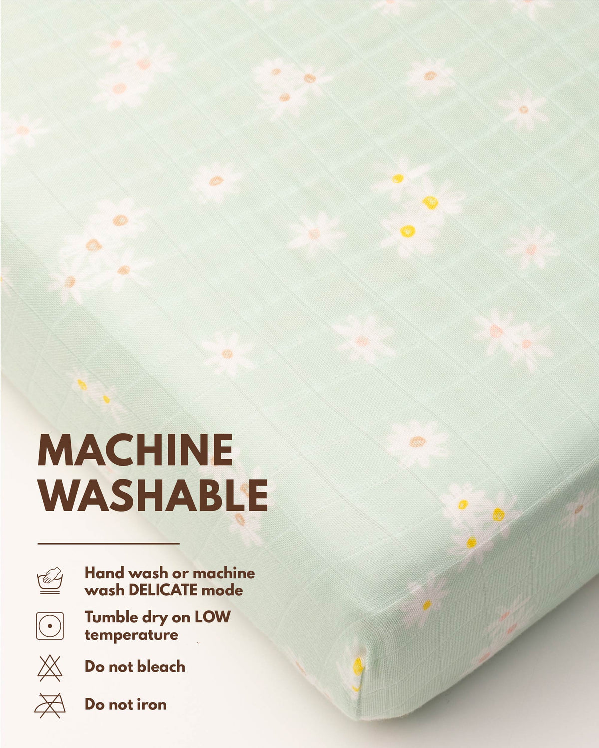 Fitted Crib Sheet - Daisy