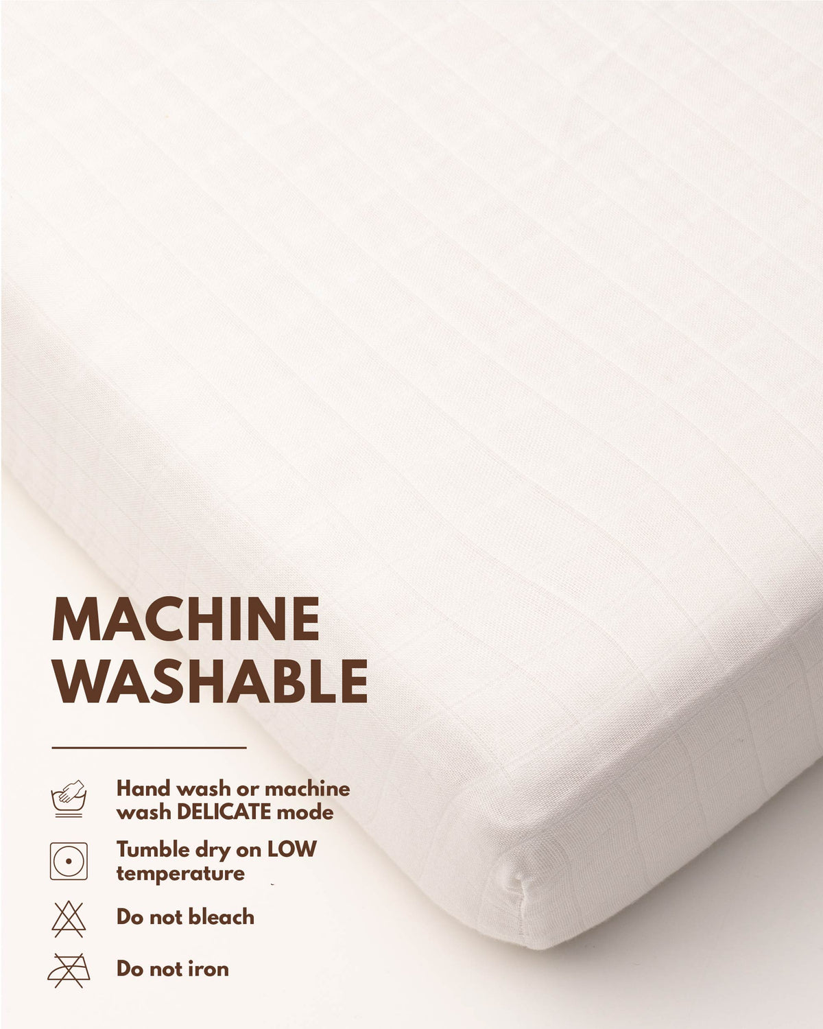Fitted Crib Sheet - Off White