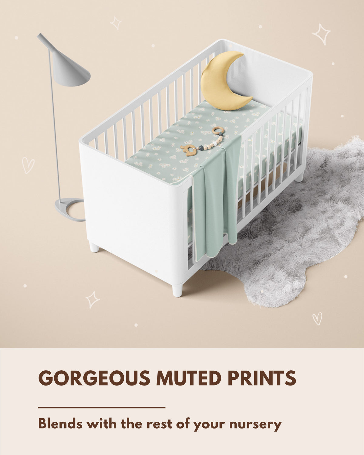 Fitted Crib Sheet - Daisy