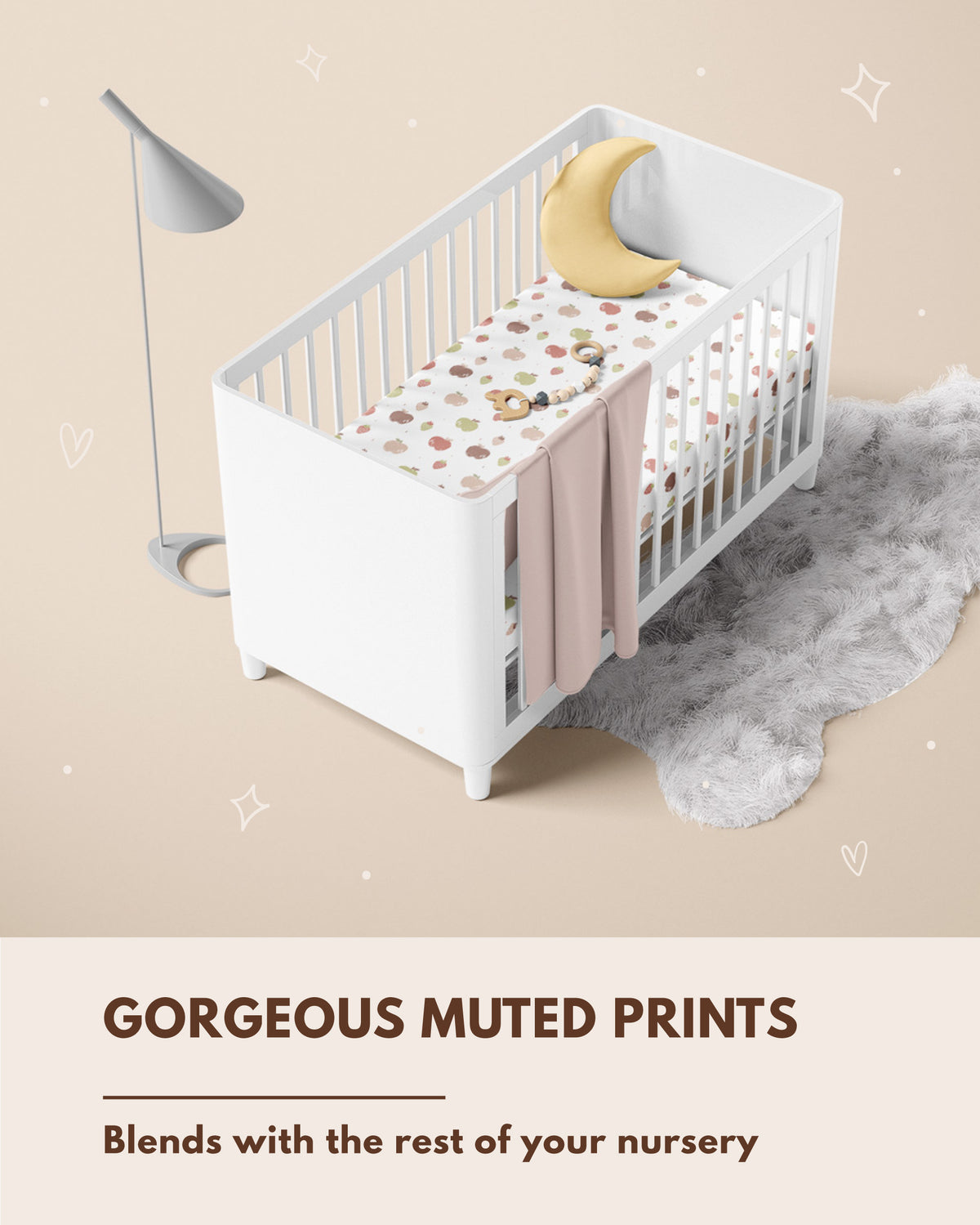 Fitted Crib Sheet - Fruit - Canada Stock