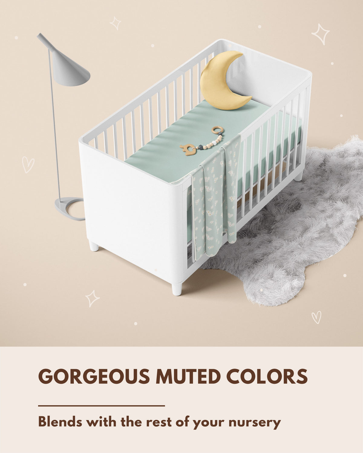 Bassinet Sheet - Misty Rain