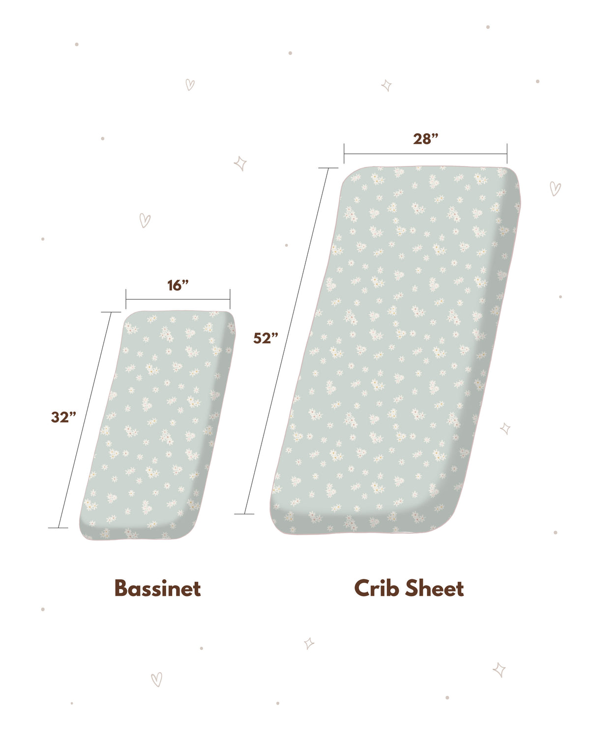 Fitted Crib Sheet - Daisy