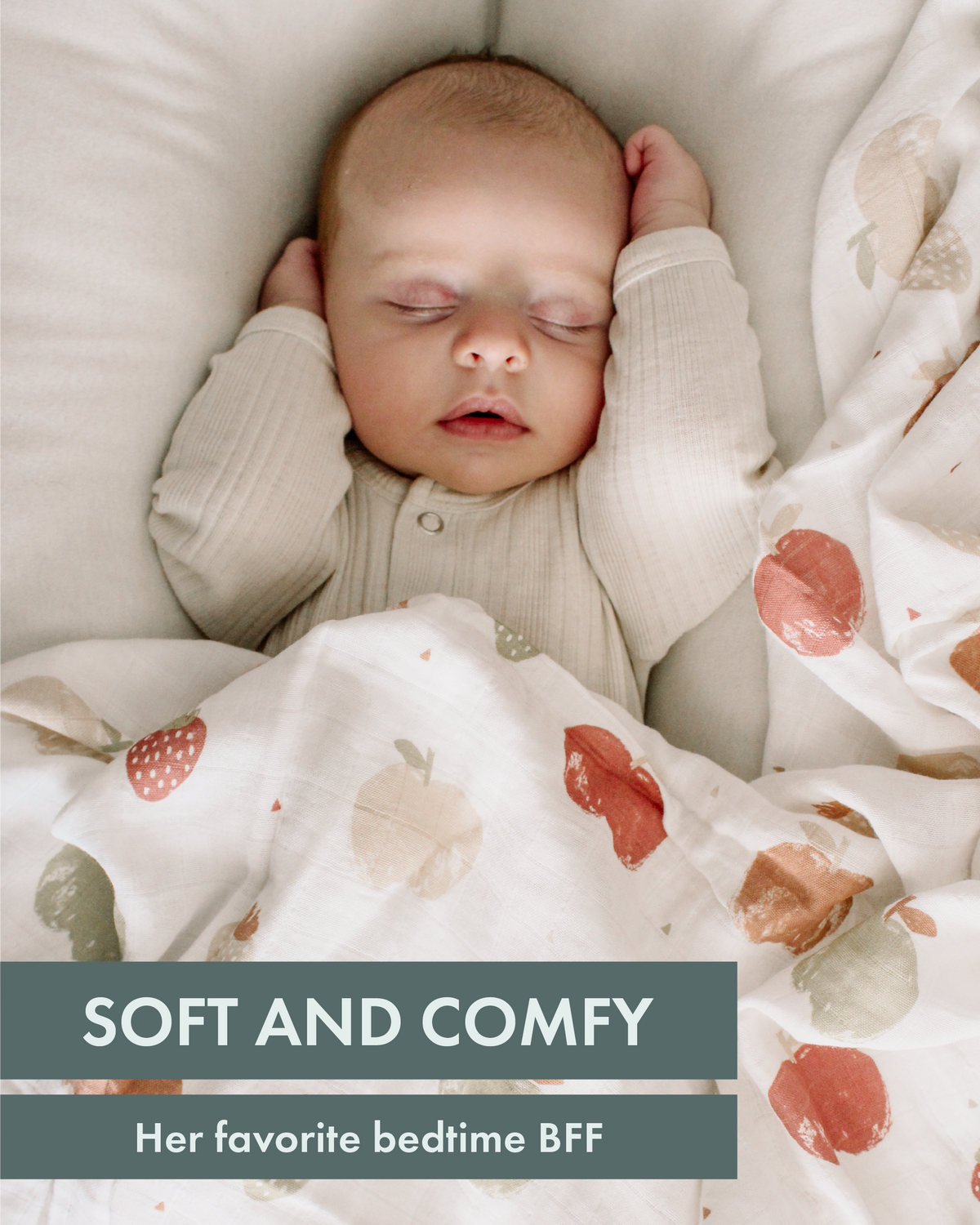 Muslin Swaddle Blanket - Single (Bee/Fruit/Daisy)