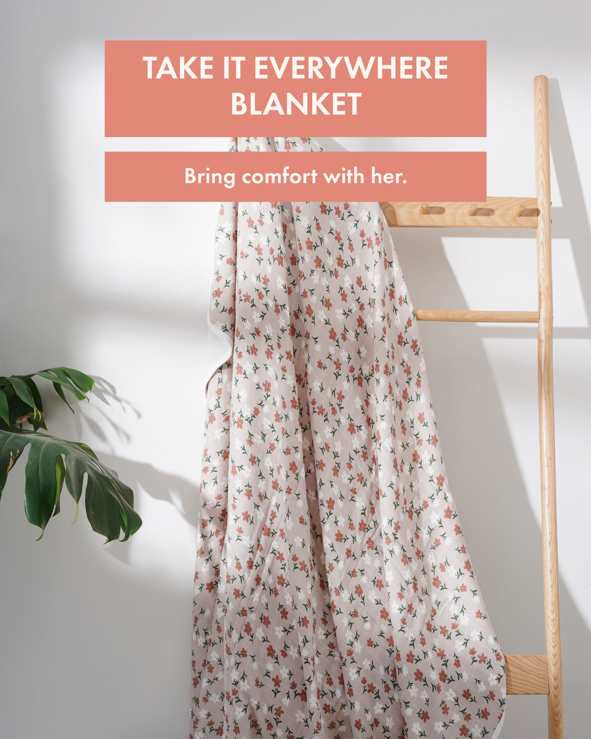 Toddler Muslin Blanket - Floral