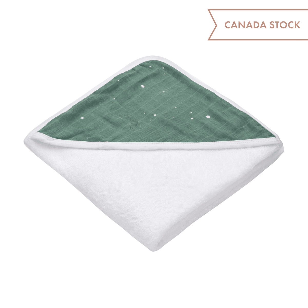 Hooded Towel - Starry Green - Canada Stock