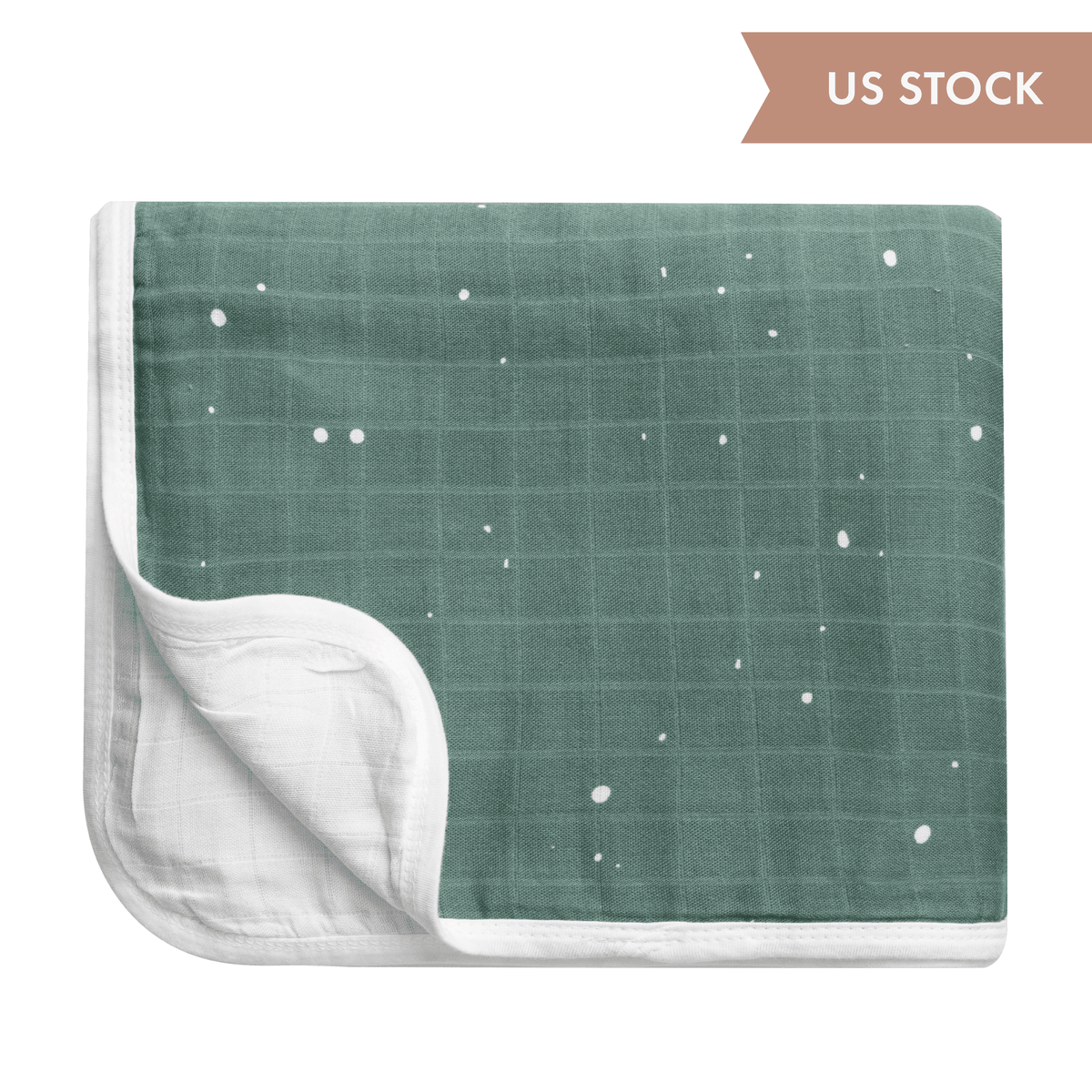 Toddler Muslin Blanket - Starry Green